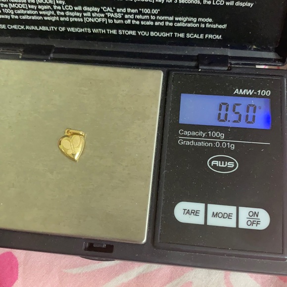 🖤14K yellow gold💕Heart pendant & Free chain - Picture 6 of 9